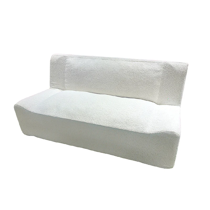 Modern Minimalist Sherpa Compression Sofa - Frame-Free High Resilience Foam Couch For Living Room
