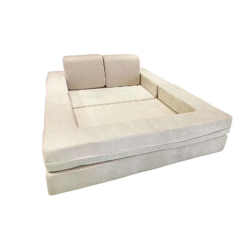 Modern Minimalist Foldable Sofa Bed For Living Room & Bedroom - Chenille Compression Convertible Couch With High Resilience Foam For Small Spaces