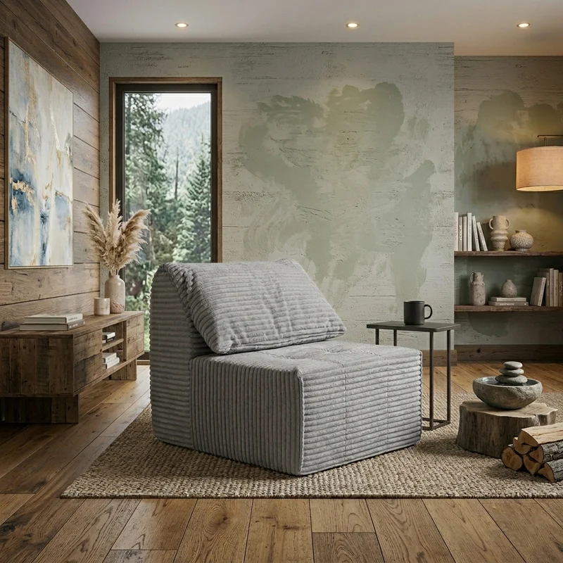 Flexible & Compact Compressible Sofa - Nordic 35D High Resilience Sponge, Frame-Free, Space-Saving For Living Room & Bedroom