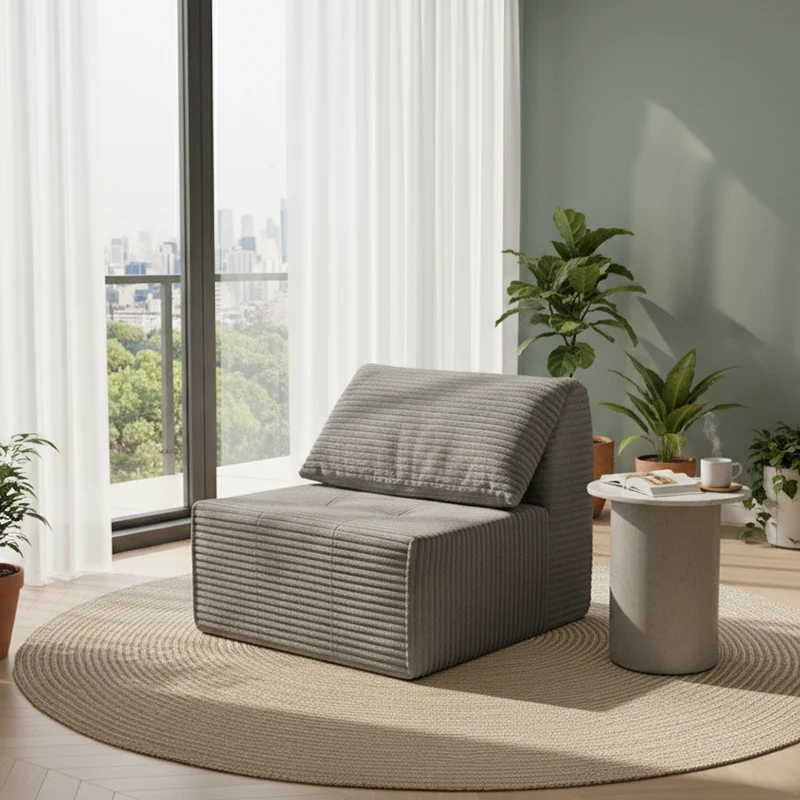 Flexible & Compact Compressible Sofa - Nordic 35D High Resilience Sponge, Frame-Free, Space-Saving For Living Room & Bedroom