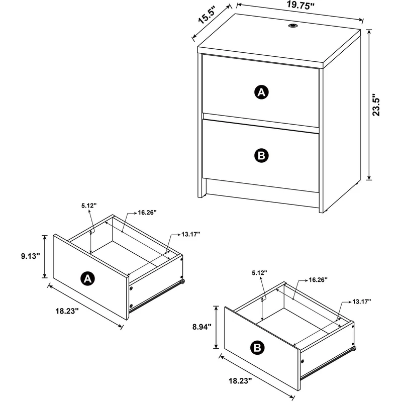Coaster Furniture Westpark 315902 2-drawer Nightstand LED Lights and USB - Mango
