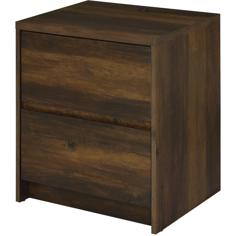Coaster Furniture Westpark 315882 2-drawer Nightstand LED Lights and USB - Dark Pine