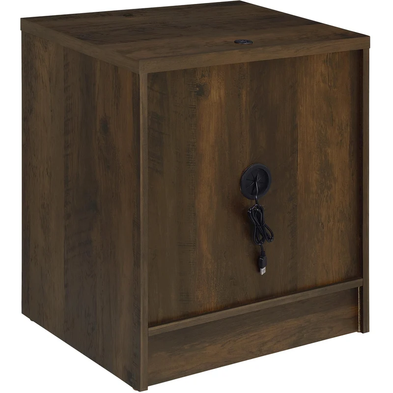 Coaster Furniture Westpark 315882 2-drawer Nightstand LED Lights and USB - Dark Pine