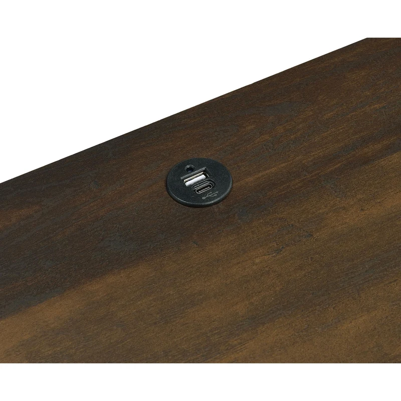 Coaster Furniture Westpark 315882 2-drawer Nightstand LED Lights and USB - Dark Pine