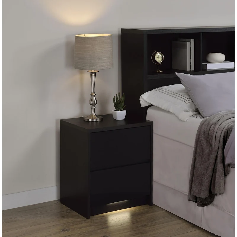 Coaster Furniture Westpark 315852 2-drawer Nightstand LED Lights and USB - Black