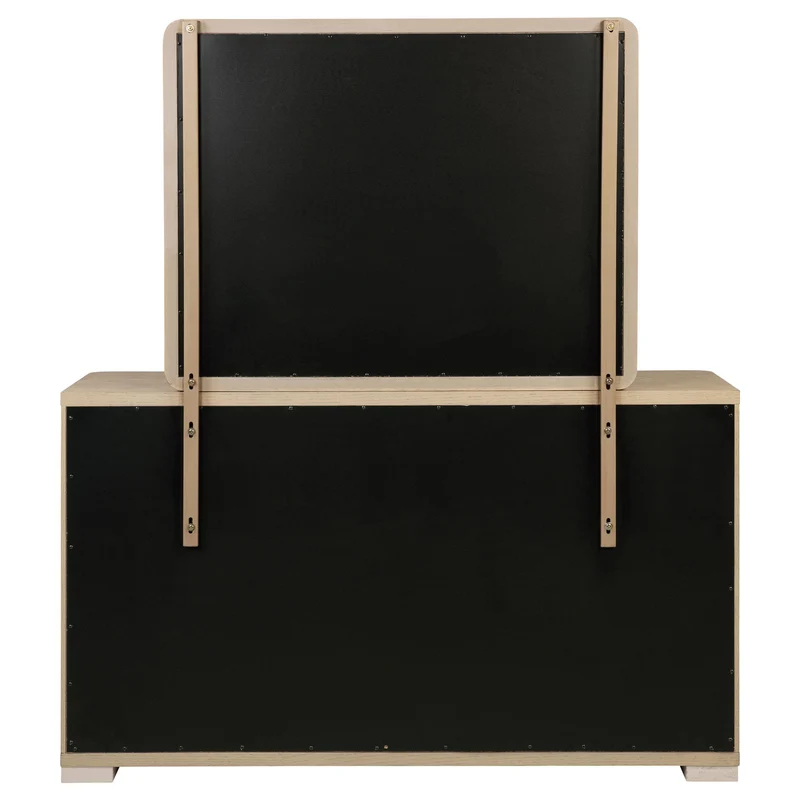 Coaster Furniture Ladera 225083M 6-drawer Bedroom Dresser and Mirror - Light Elm