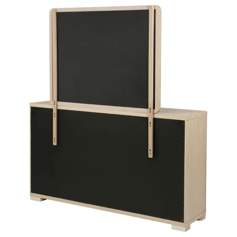 Coaster Furniture Ladera 225083M 6-drawer Bedroom Dresser and Mirror - Light Elm
