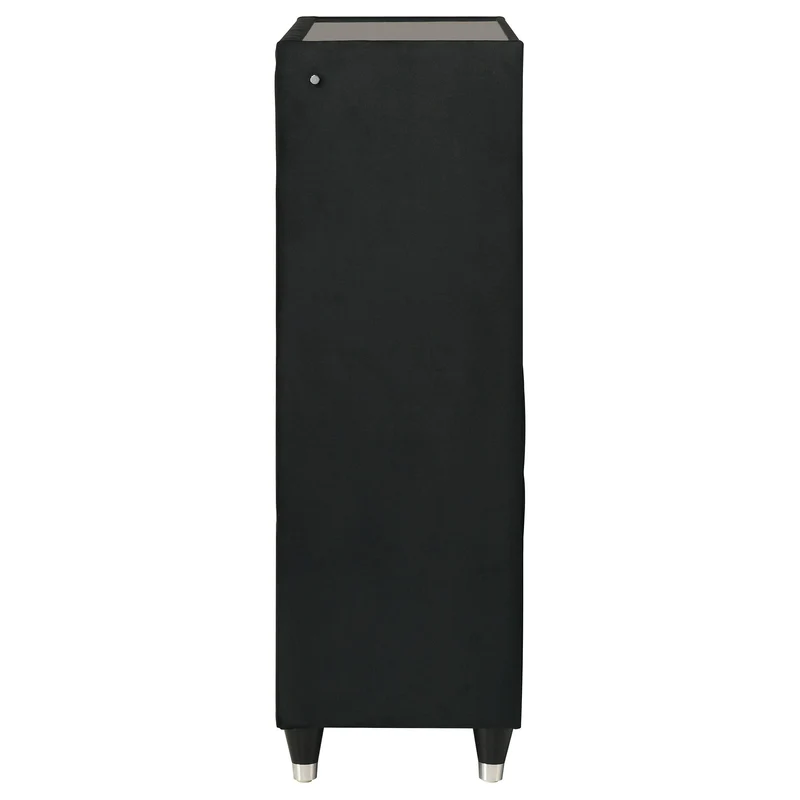 Coaster Furniture Ravenne 223195 5-drawer Velvet Upholstered LED Chest - Black