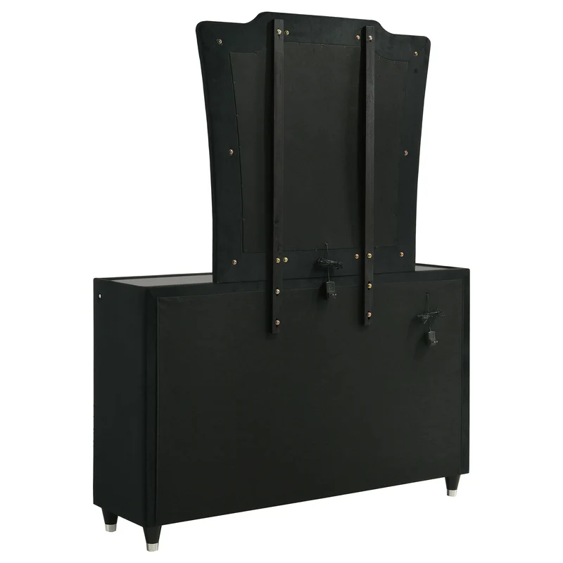 Coaster Furniture Lorient 223163M 8-drawer LED Dresser with Mirror - Black