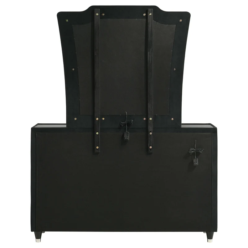 Coaster Furniture Lorient 223163M 8-drawer LED Dresser with Mirror - Black