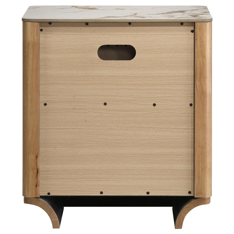 Coaster Furniture Leanne 223132 2-drawer Sinter Stone Top Nightstand - Light Oak
