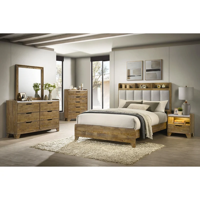 Coaster Furniture Henderson 222973M 6-drawer Bedroom Dresser with Mirror - Medium Oak