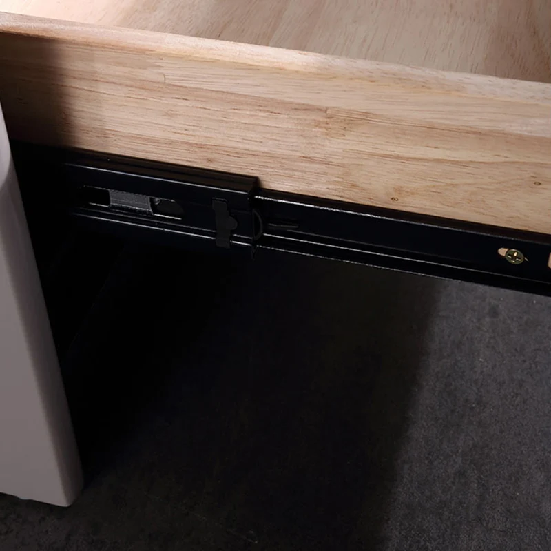 Modern Minimalist Nightstand: Black Oak & Gray Single-Drawer Nightstand - Sleek Matte Finish Storage Bedside Table For Bedroom