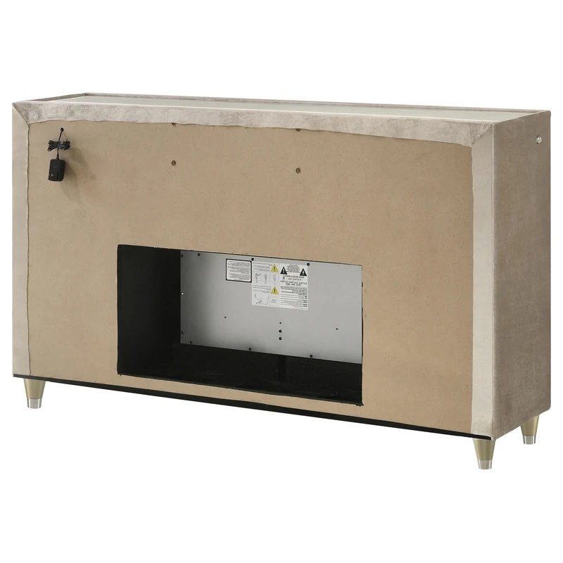 Coaster Furniture Lorient 222663FB 8-drawer LED Bedroom Flame Box Dresser - Ivory Camel
