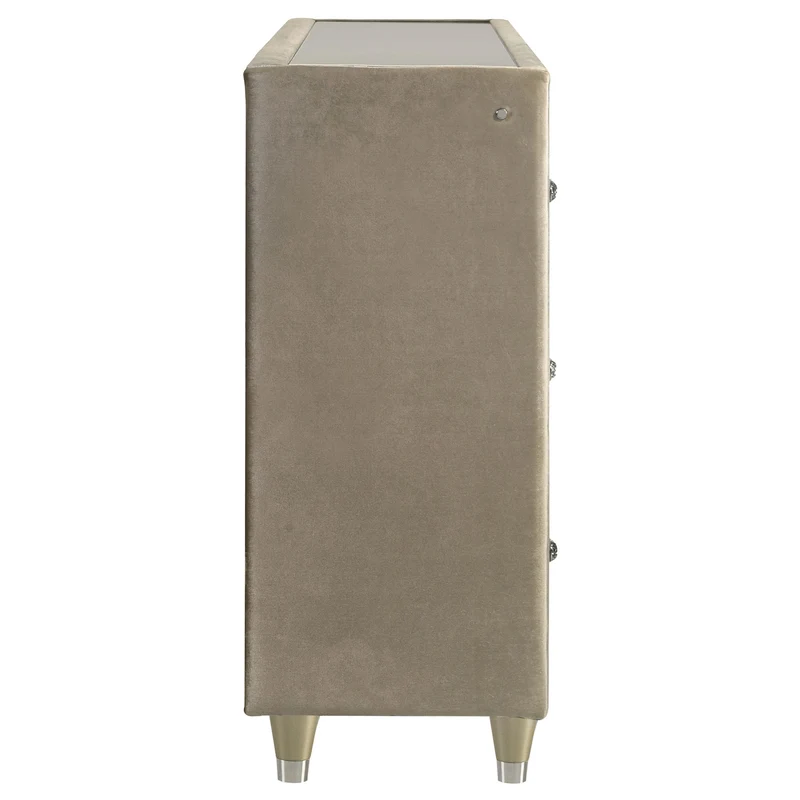 Coaster Furniture Lorient 222663FB 8-drawer LED Bedroom Flame Box Dresser - Ivory Camel
