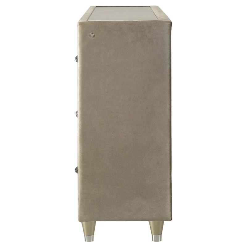 Coaster Furniture Lorient 222663FB 8-drawer LED Bedroom Flame Box Dresser - Ivory Camel