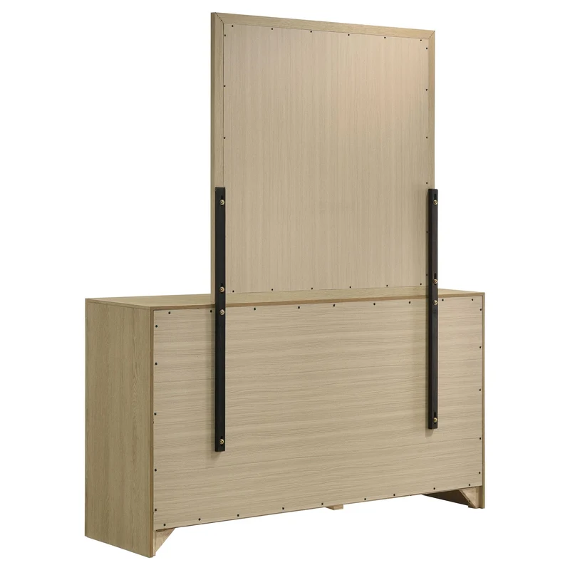 Coaster Furniture Hendricks 222653M 6-drawer Bedroom Dresser and Mirror - Light Oak