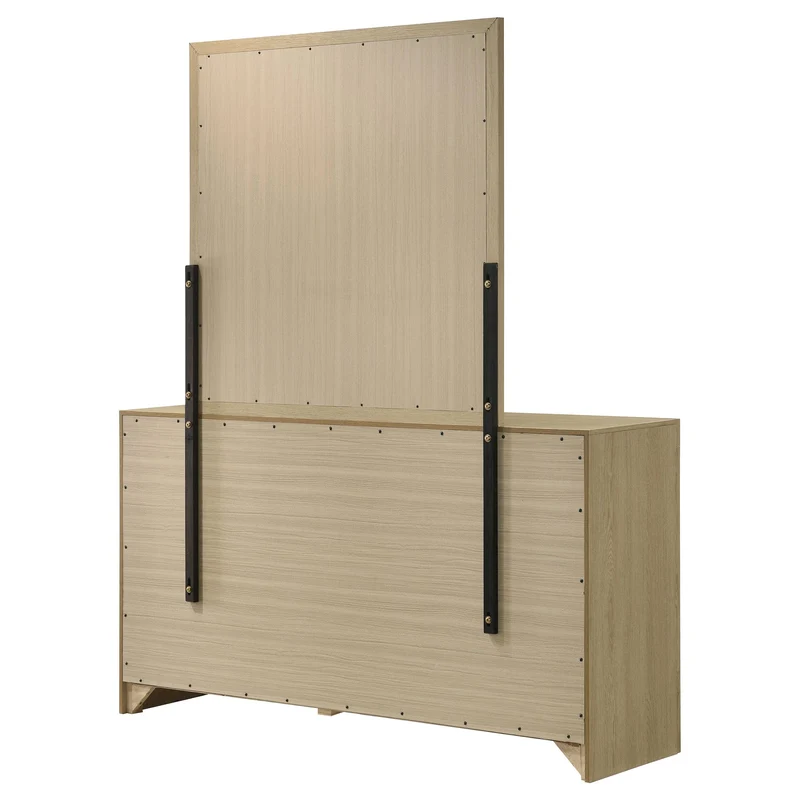 Coaster Furniture Hendricks 222653M 6-drawer Bedroom Dresser and Mirror - Light Oak