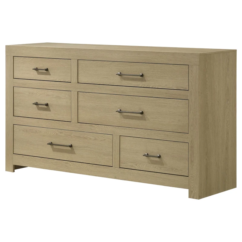 Coaster Furniture Hendricks 222653 6-drawer Bedroom Dresser Storage Cabinet - Light Oak