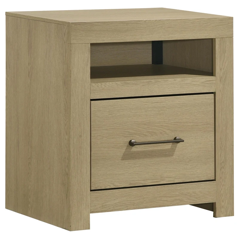 Coaster Furniture Hendricks 222652 1-drawer Nightstand Bedside Table with Cubby - Light Oak