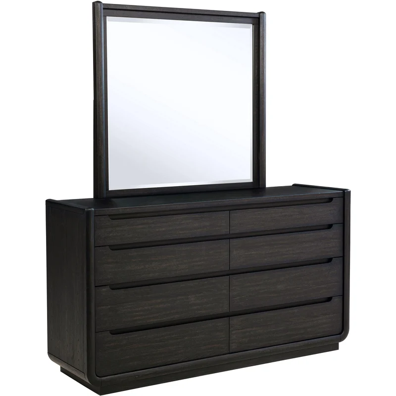 Coaster Furniture Leandro 222493M 8-drawer Bedroom Dresser with Mirror - Burnished Black