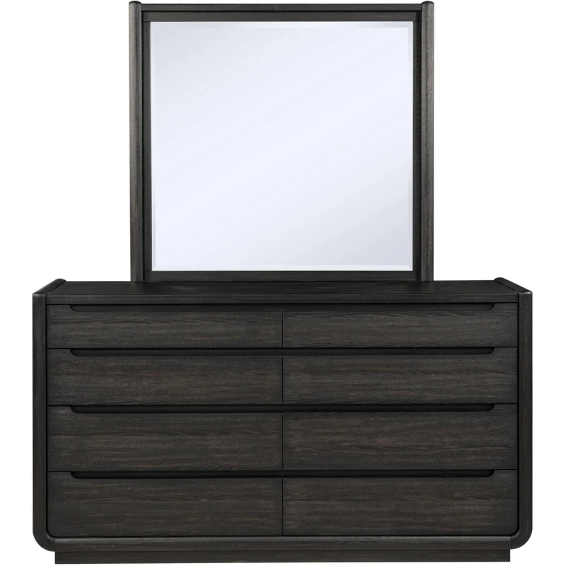 Coaster Furniture Leandro 222493M 8-drawer Bedroom Dresser with Mirror - Burnished Black