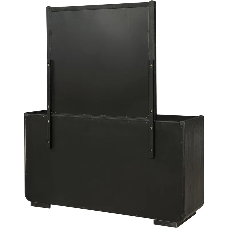 Coaster Furniture Leandro 222493M 8-drawer Bedroom Dresser with Mirror - Burnished Black