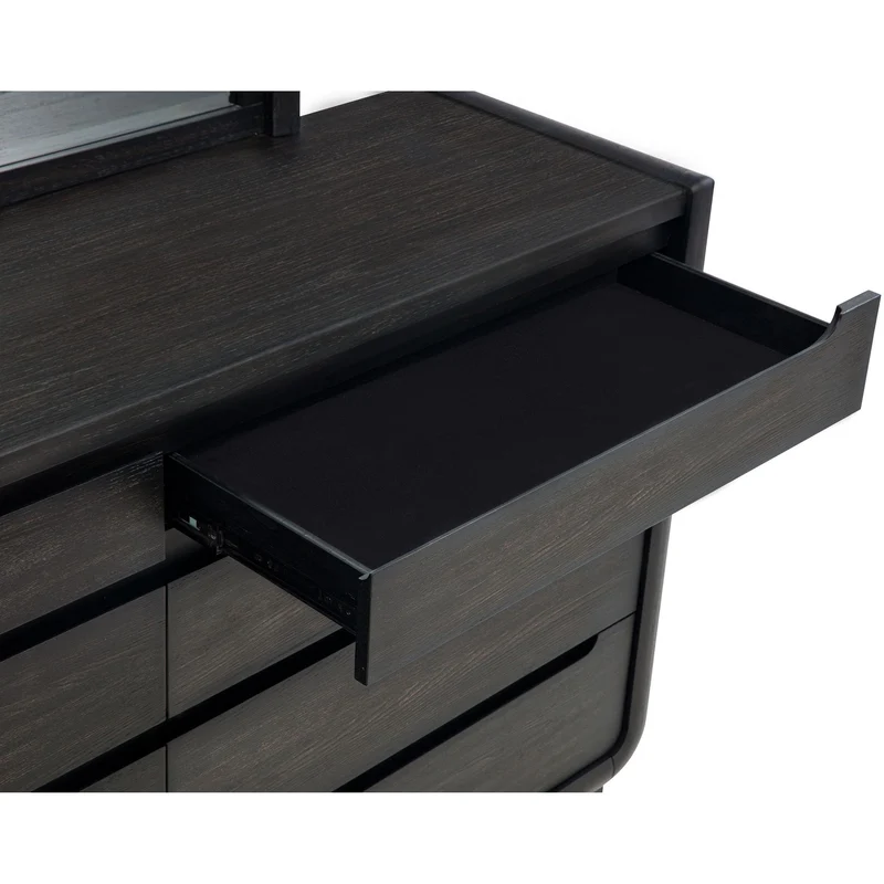Coaster Furniture Leandro 222493M 8-drawer Bedroom Dresser with Mirror - Burnished Black