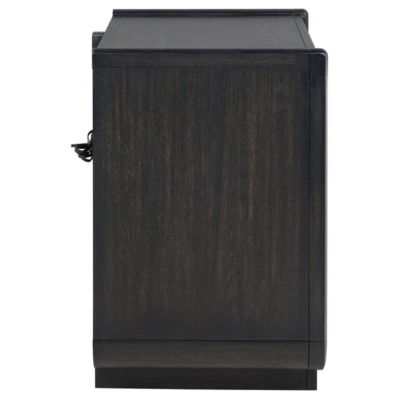 Coaster Furniture Leandro 222492 2-drawer LED Nightstand with USB - Burnished Black