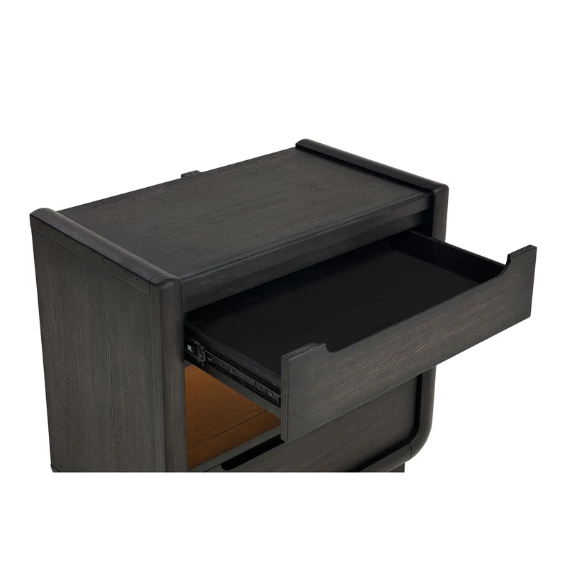 Coaster Furniture Leandro 222492 2-drawer LED Nightstand with USB - Burnished Black
