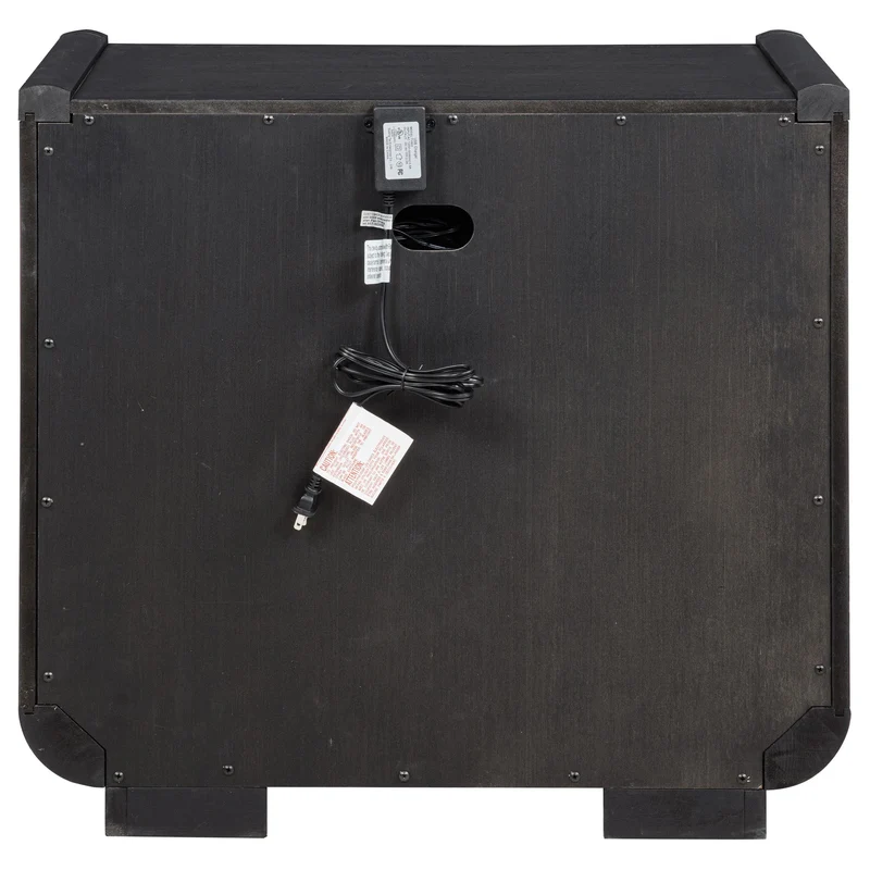 Coaster Furniture Leandro 222492 2-drawer LED Nightstand with USB - Burnished Black