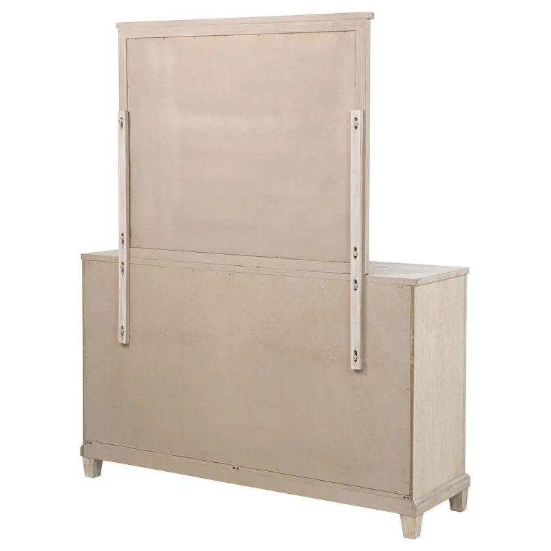 Coaster Furniture Pembroke 215923M 6-drawer Bedroom Dresser with Mirror - Washed Oak