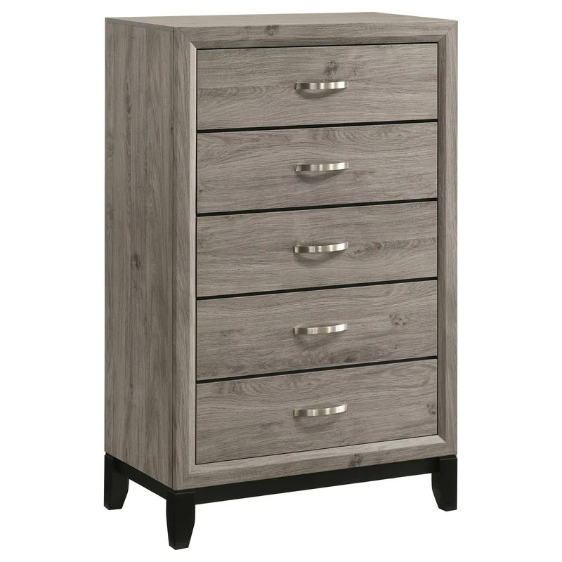 Coaster Furniture Valen 215915 5-drawer Bedroom Chest - Light Taupe