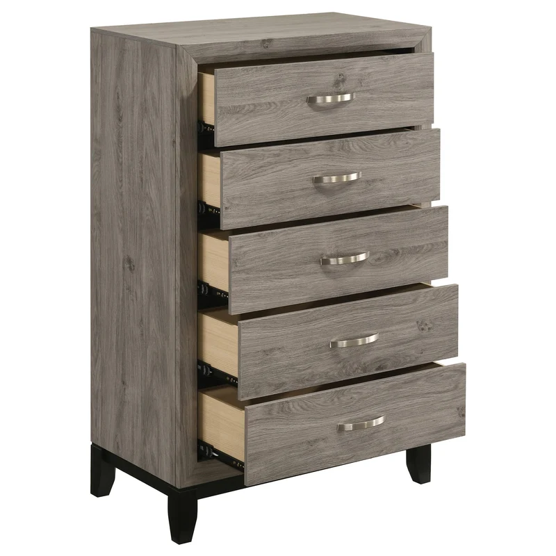 Coaster Furniture Valen 215915 5-drawer Bedroom Chest - Light Taupe