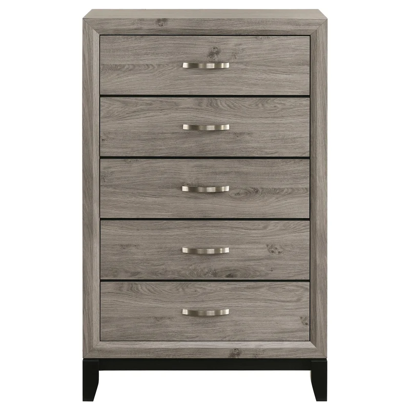 Coaster Furniture Valen 215915 5-drawer Bedroom Chest - Light Taupe