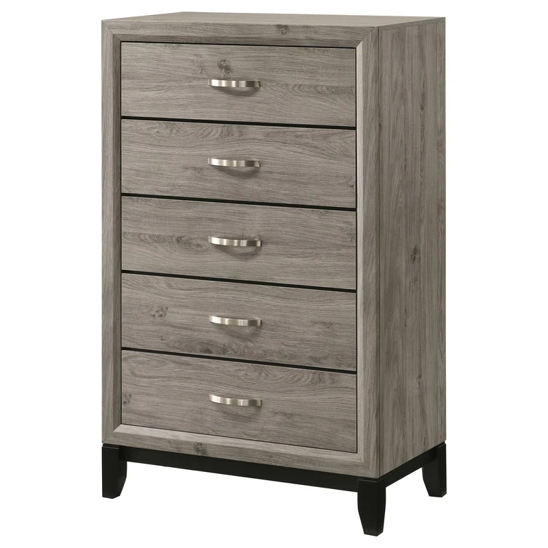 Coaster Furniture Valen 215915 5-drawer Bedroom Chest - Light Taupe