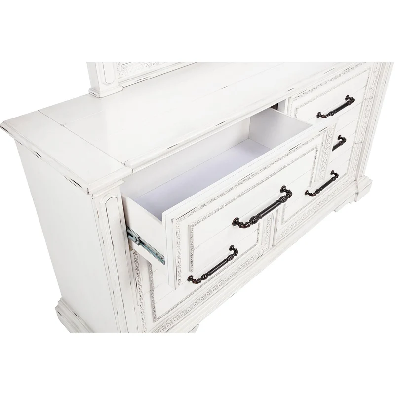 Coaster Furniture McKinney 215873M 6-drawer Bedroom Dresser with Mirror - Vintage White