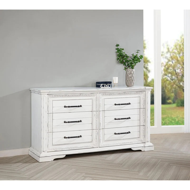 Coaster Furniture McKinney 215873 6-drawer Bedroom Dresser Cabinet - Vintage White