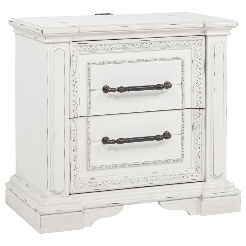 Coaster Furniture McKinney 215872 2-drawer Nightstand with Dual USB - Vintage White