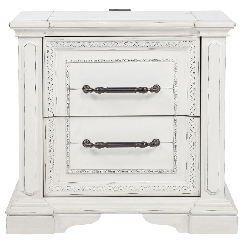 Coaster Furniture McKinney 215872 2-drawer Nightstand with Dual USB - Vintage White