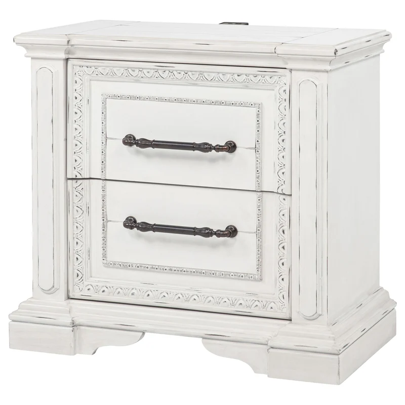 Coaster Furniture McKinney 215872 2-drawer Nightstand with Dual USB - Vintage White