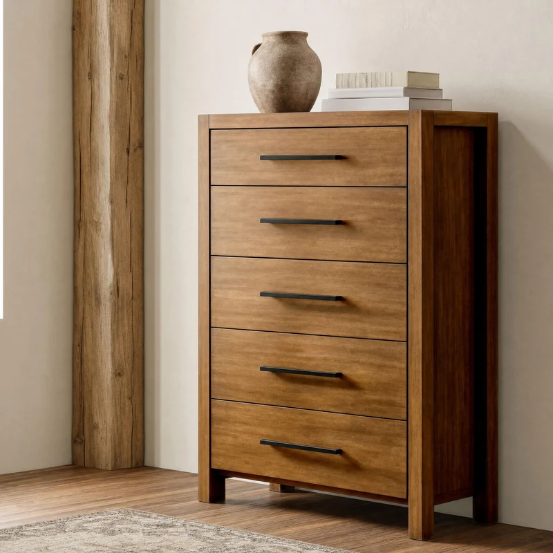 Coaster Furniture Adderley 215855 5-drawer Bedroom Chest - Warm Brown
