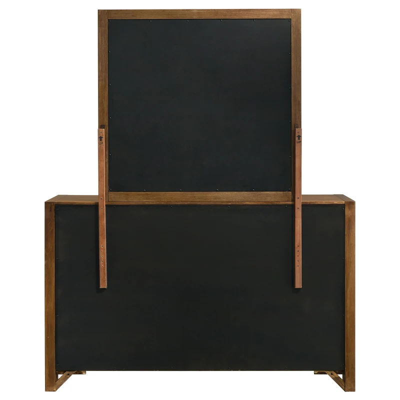 Coaster Furniture Adderley 215853M 8-drawer Bedroom Dresser and Mirror - Warm Brown