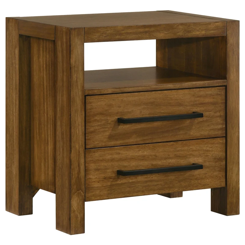 Coaster Furniture Adderley 215852 2-drawer Nightstand Bedside Table - Warm Brown