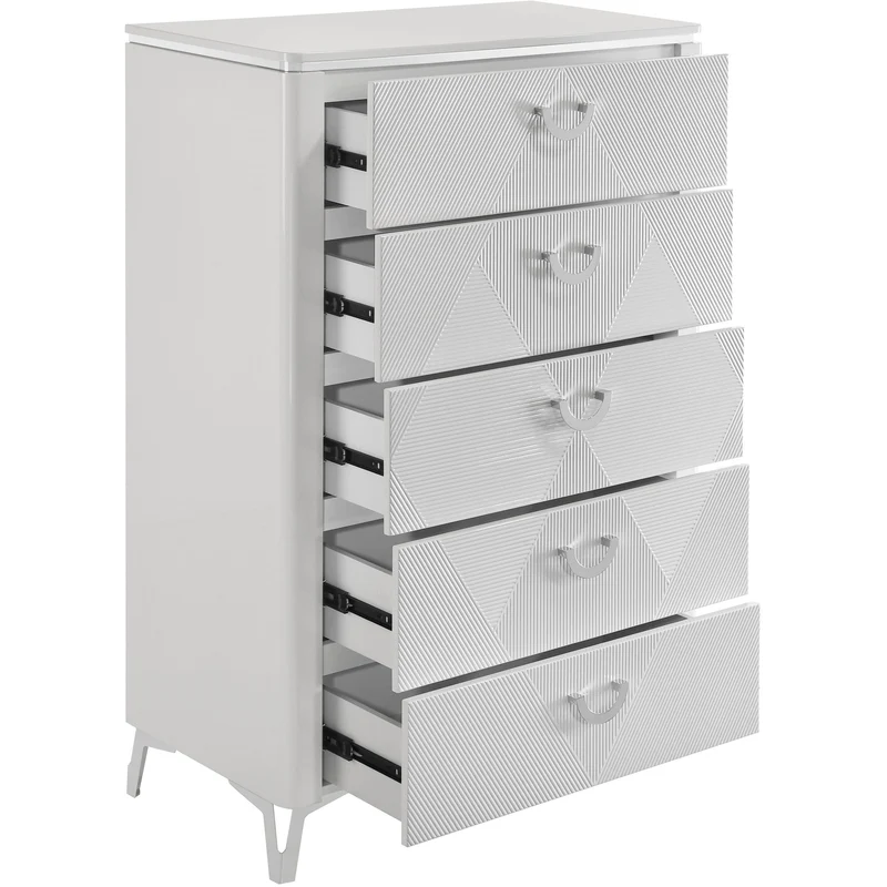 Coaster Furniture Cassia 215795 5-drawer Bedroom Chest - White High Gloss