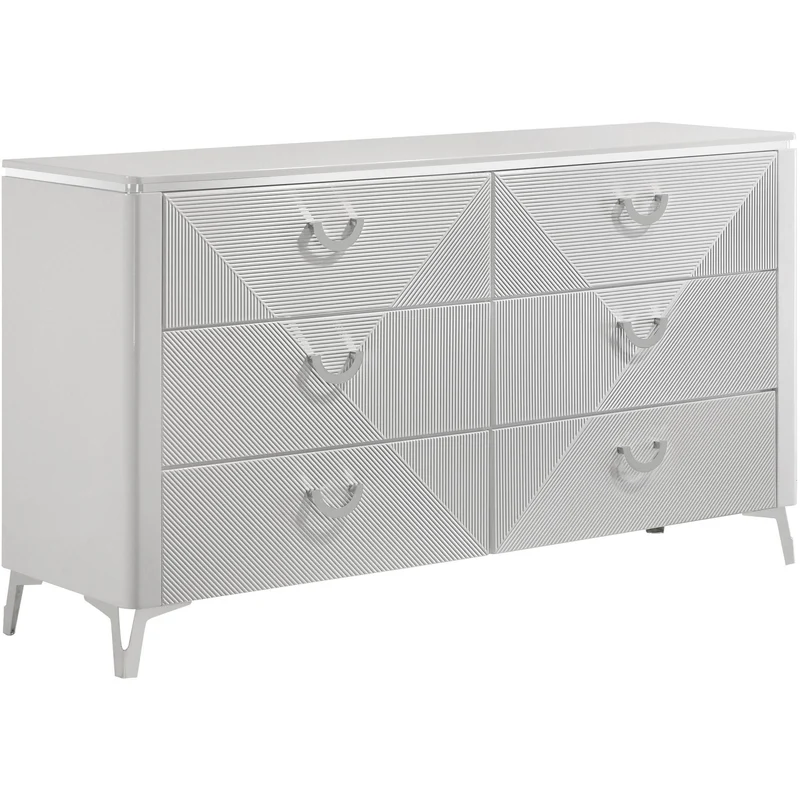Coaster Furniture Cassia 215793 6-drawer Bedroom Dresser Cabinet - White High Gloss