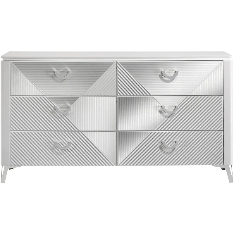 Coaster Furniture Cassia 215793 6-drawer Bedroom Dresser Cabinet - White High Gloss