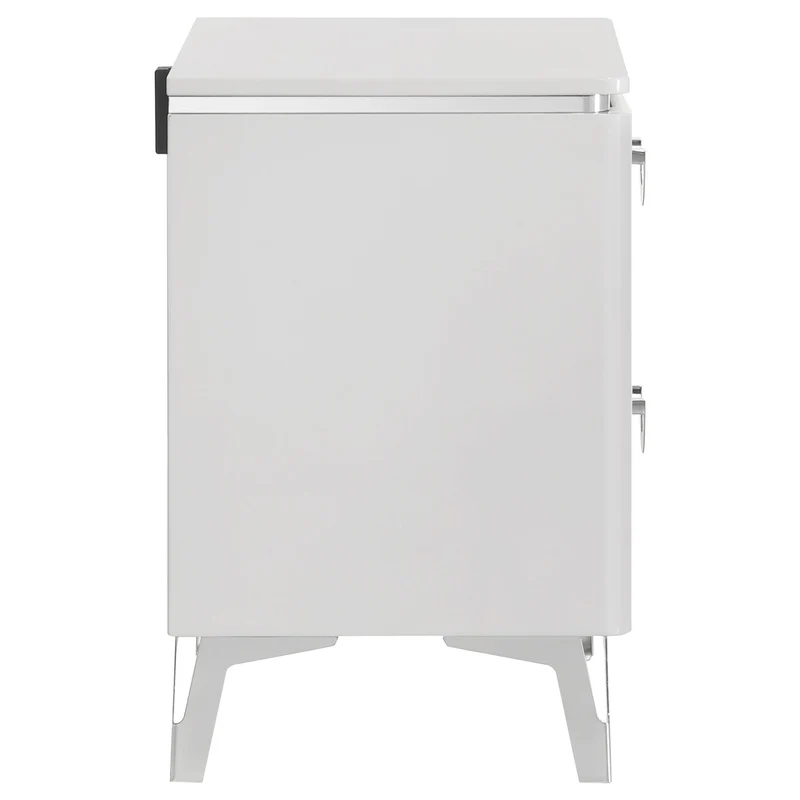 Coaster Furniture Cassia 215792 2-drawer Nightstand Bedside Table - White High Gloss