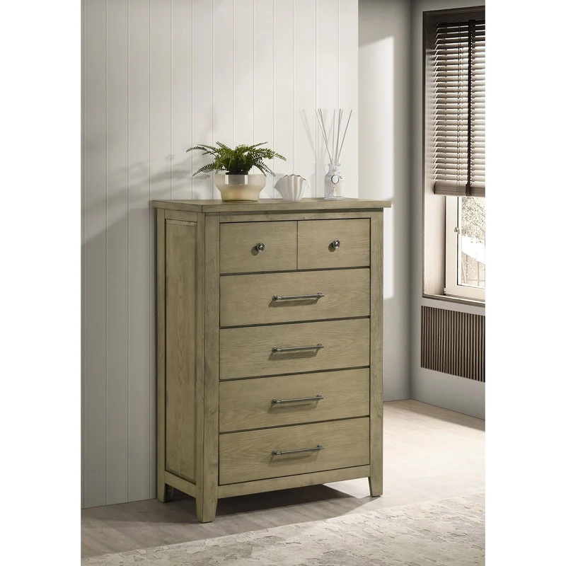 Coaster Furniture Hazlewood 207535 5-drawer Bedroom Chest - Vineyard Oak