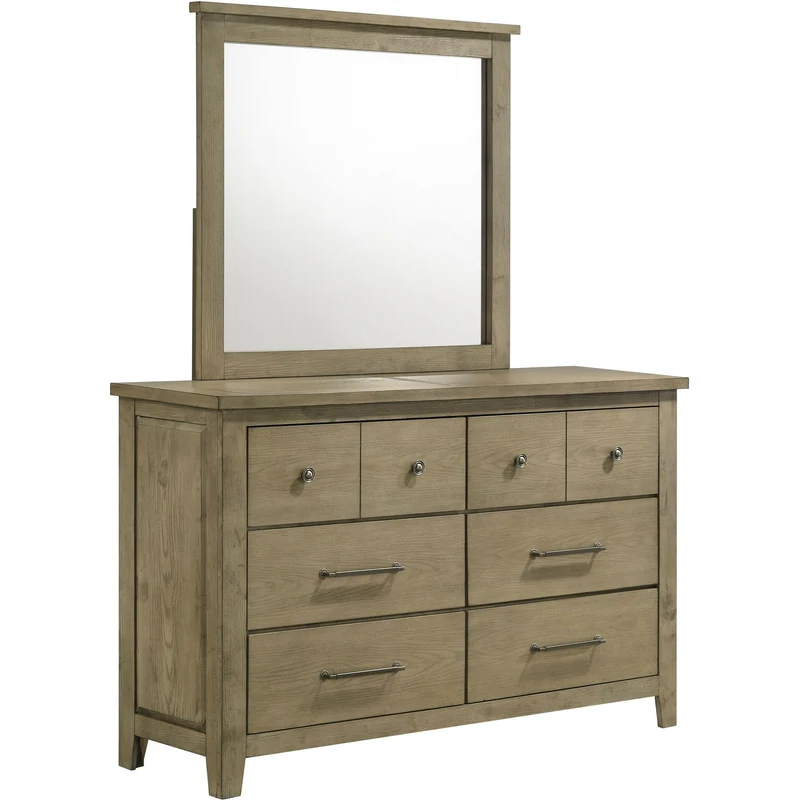 Coaster Furniture Hazlewood 207533M 6-drawer Bedroom Dresser with Mirror - Vineyard Oak